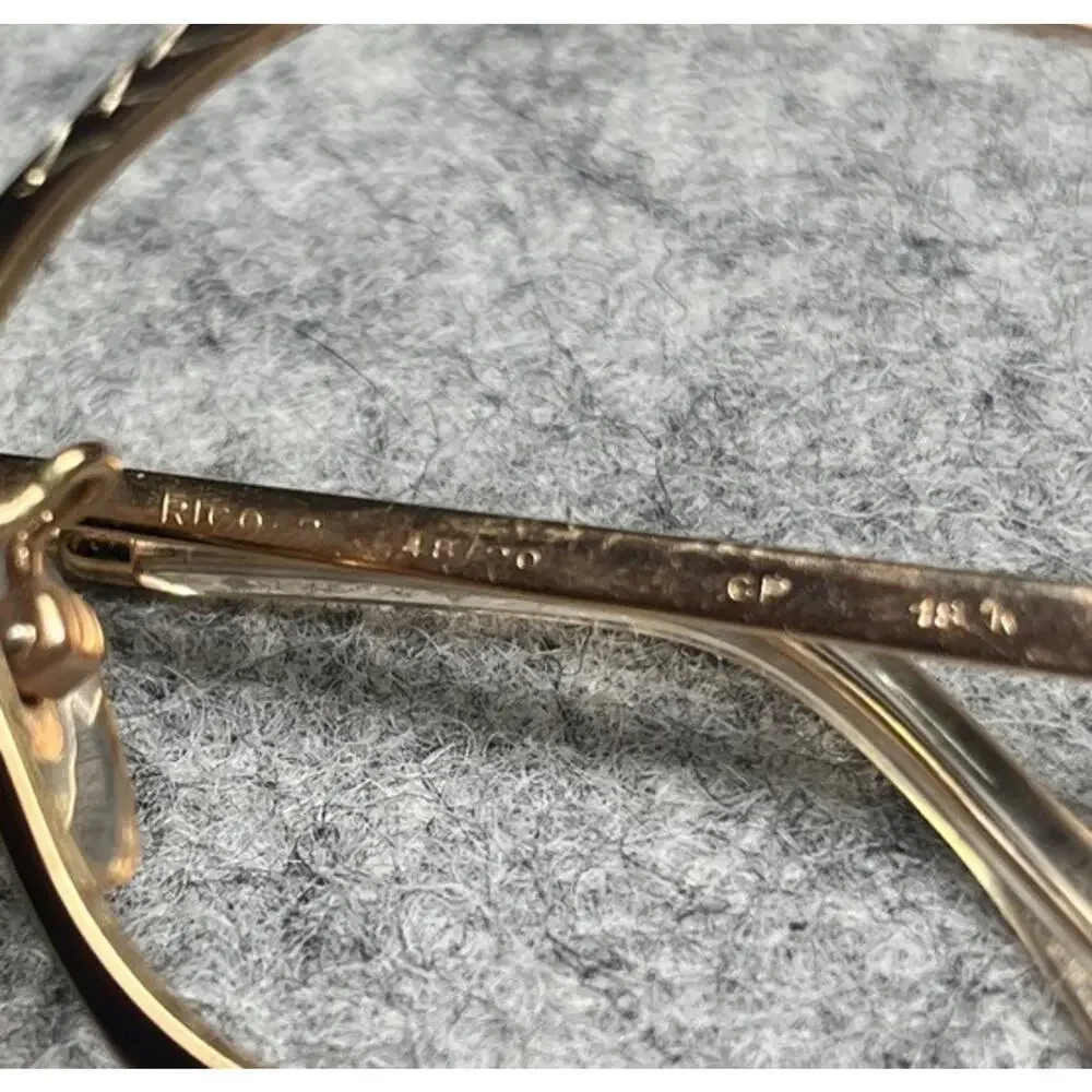 Vintage 18K Gold Plated Glasses FRAMES ONLY Hexagon Italy 125 40/20 USI Rico